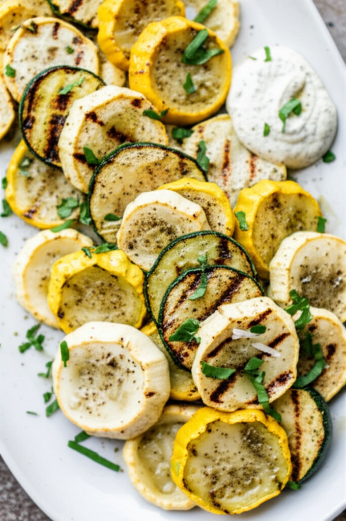 Tri Color Summer Squash On The Grill image