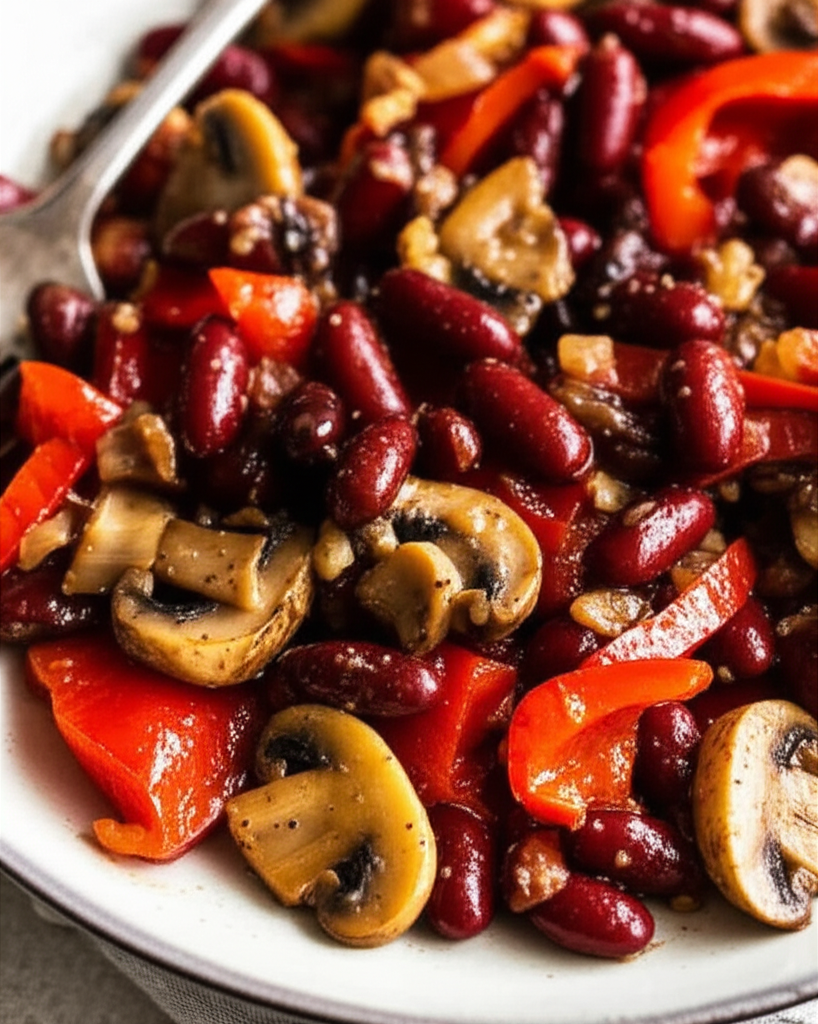 Bell Pepper Kidney Beans And Mushrooms image