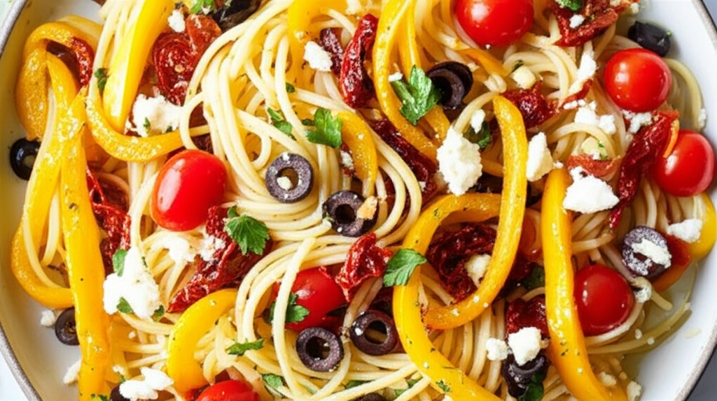 Bell Pepper Feta Pasta Toss image