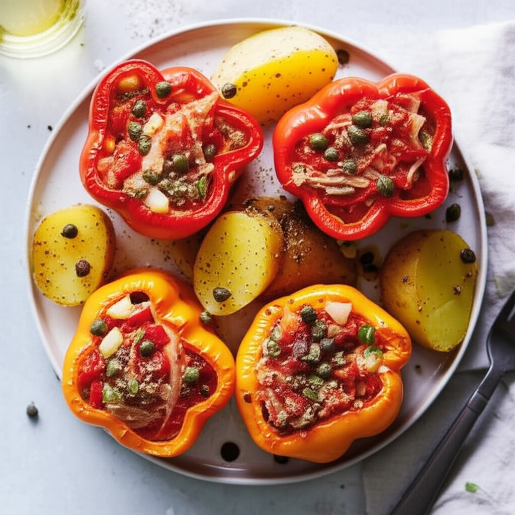 Bell Peppers Stuffed With Tomatoes image