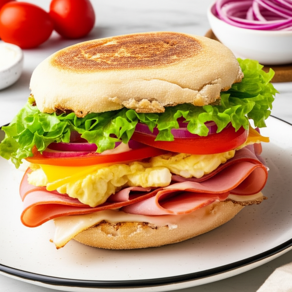 Belly Buster Muffin Sandwich image