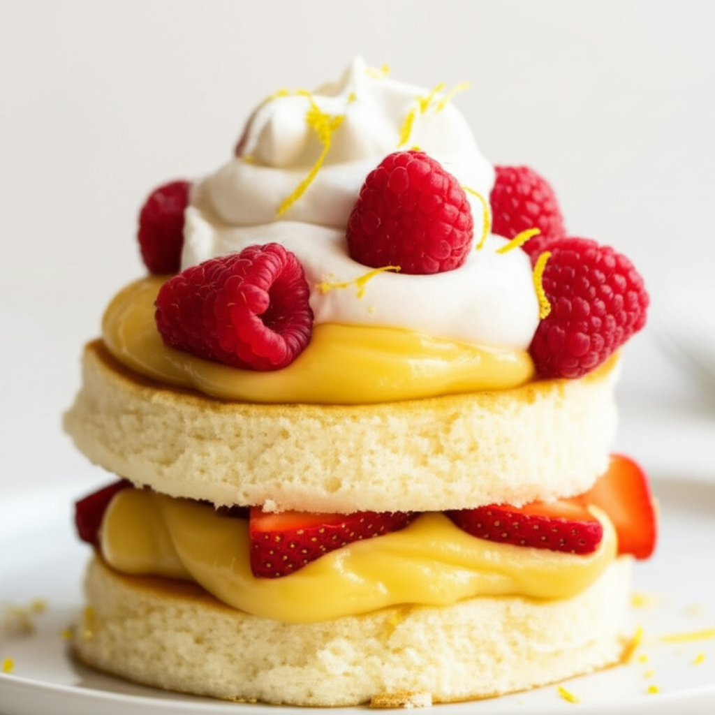 Berries Lemon Curd Cakes Rachael Ray image