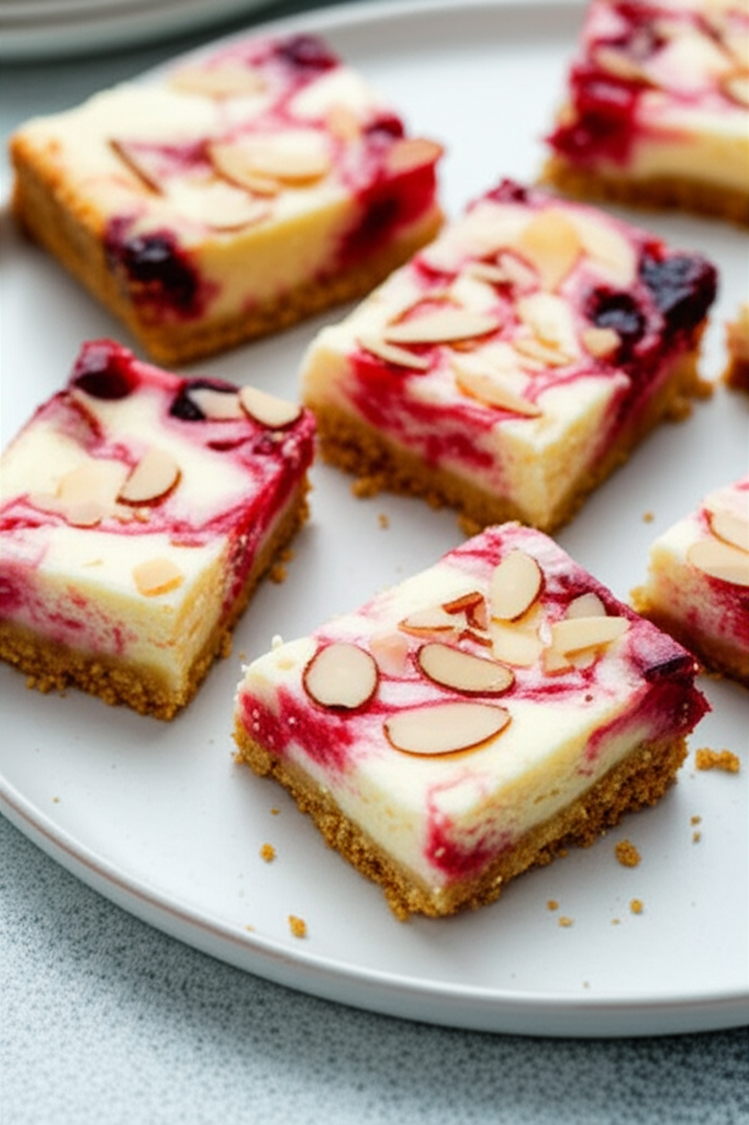 Berry Or Cherry Cheesecake Bars image