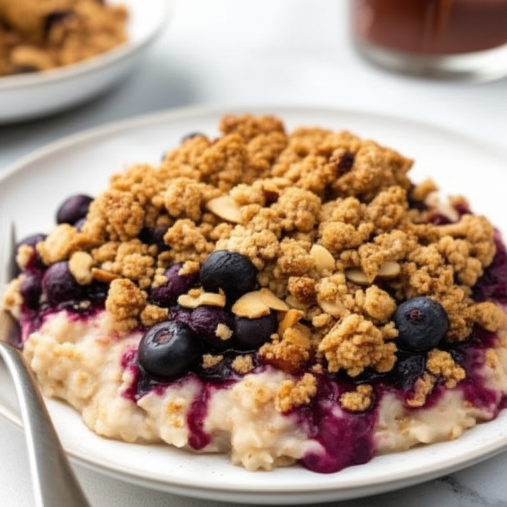 Berry Almond Crumble Oatmeal image