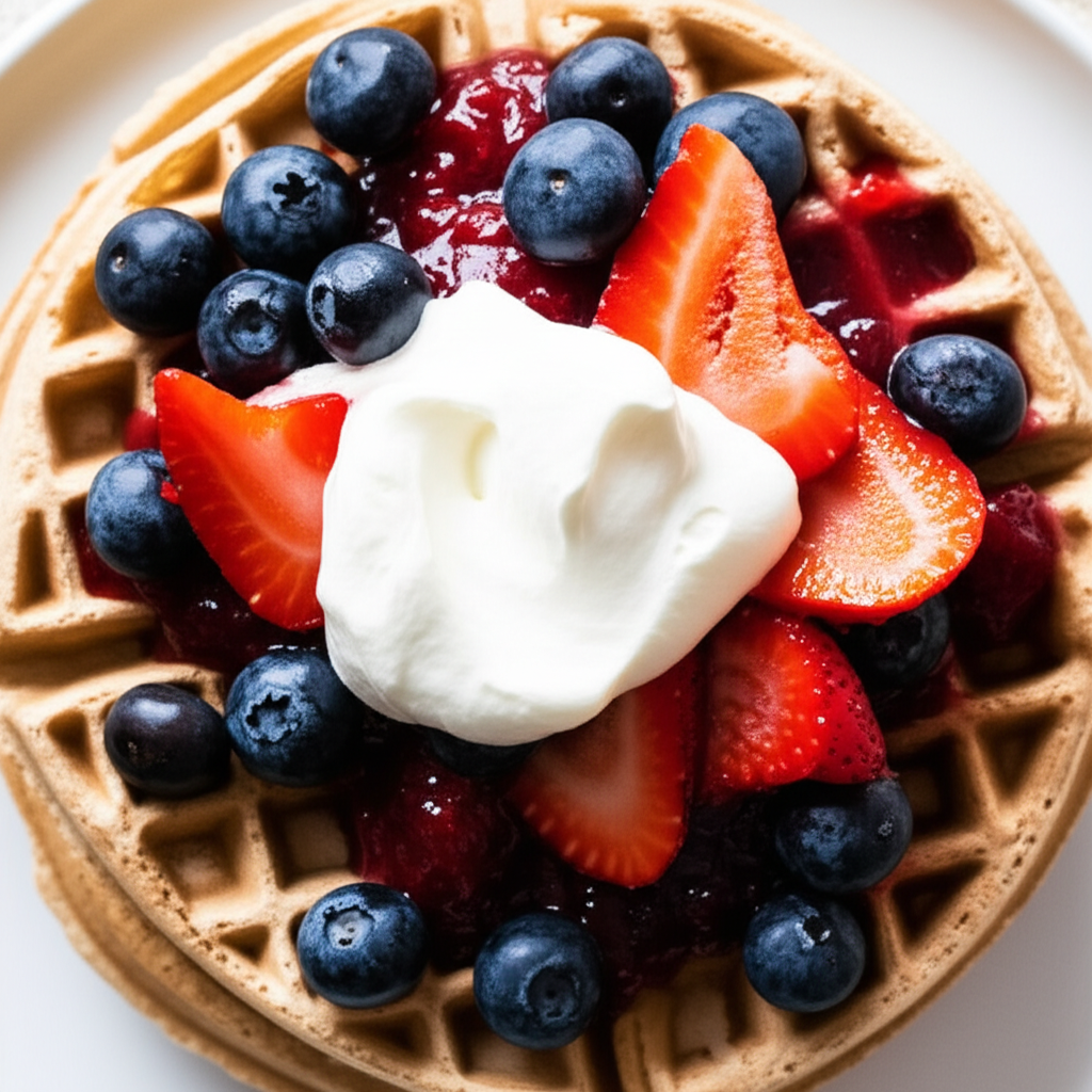 Berry Birthday Waffles image