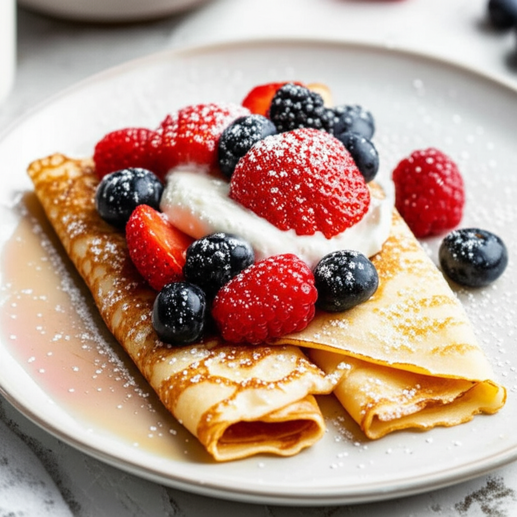 Berry Delicious Fruit Crepes image