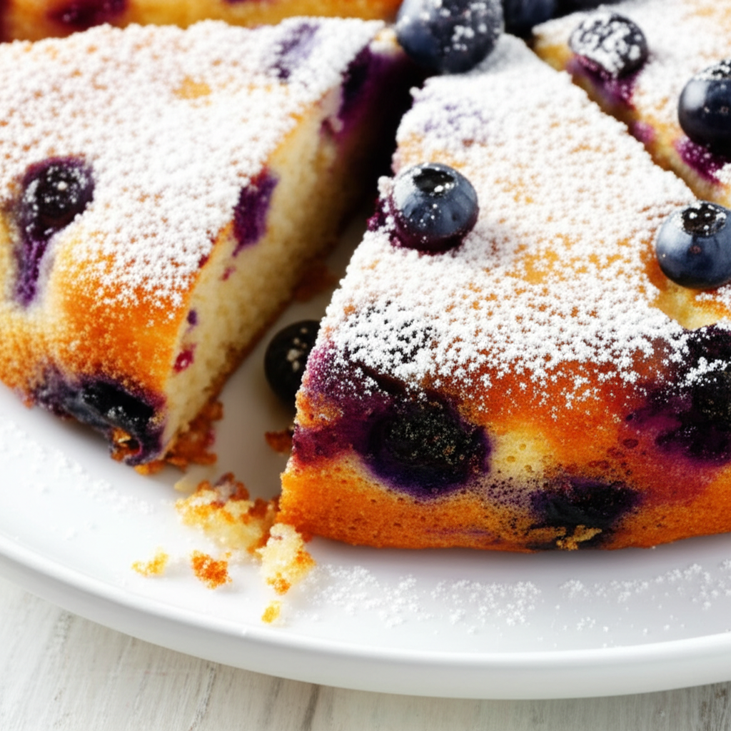 Berry Lemon Pudding Cake image