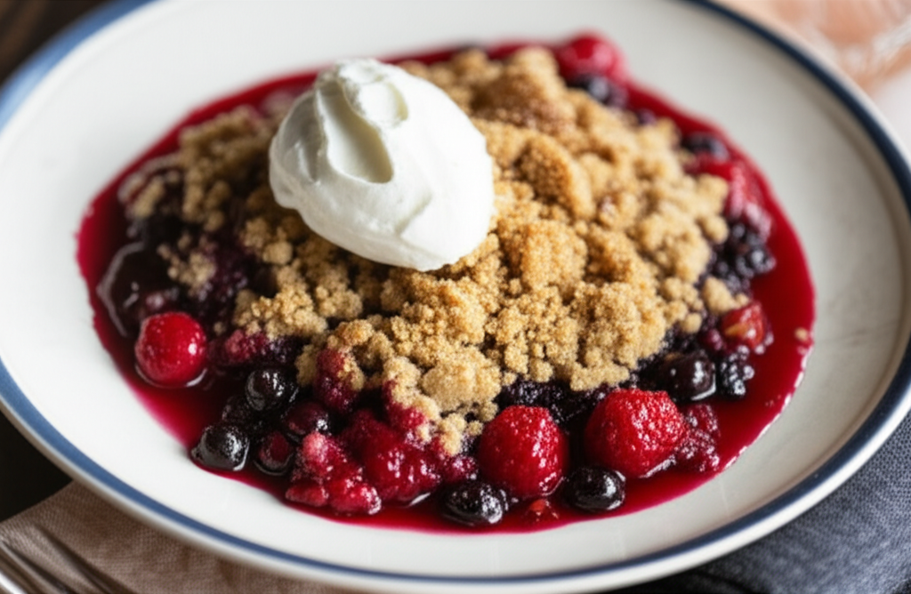 Berry Maple Crumble In The Crock Pot image