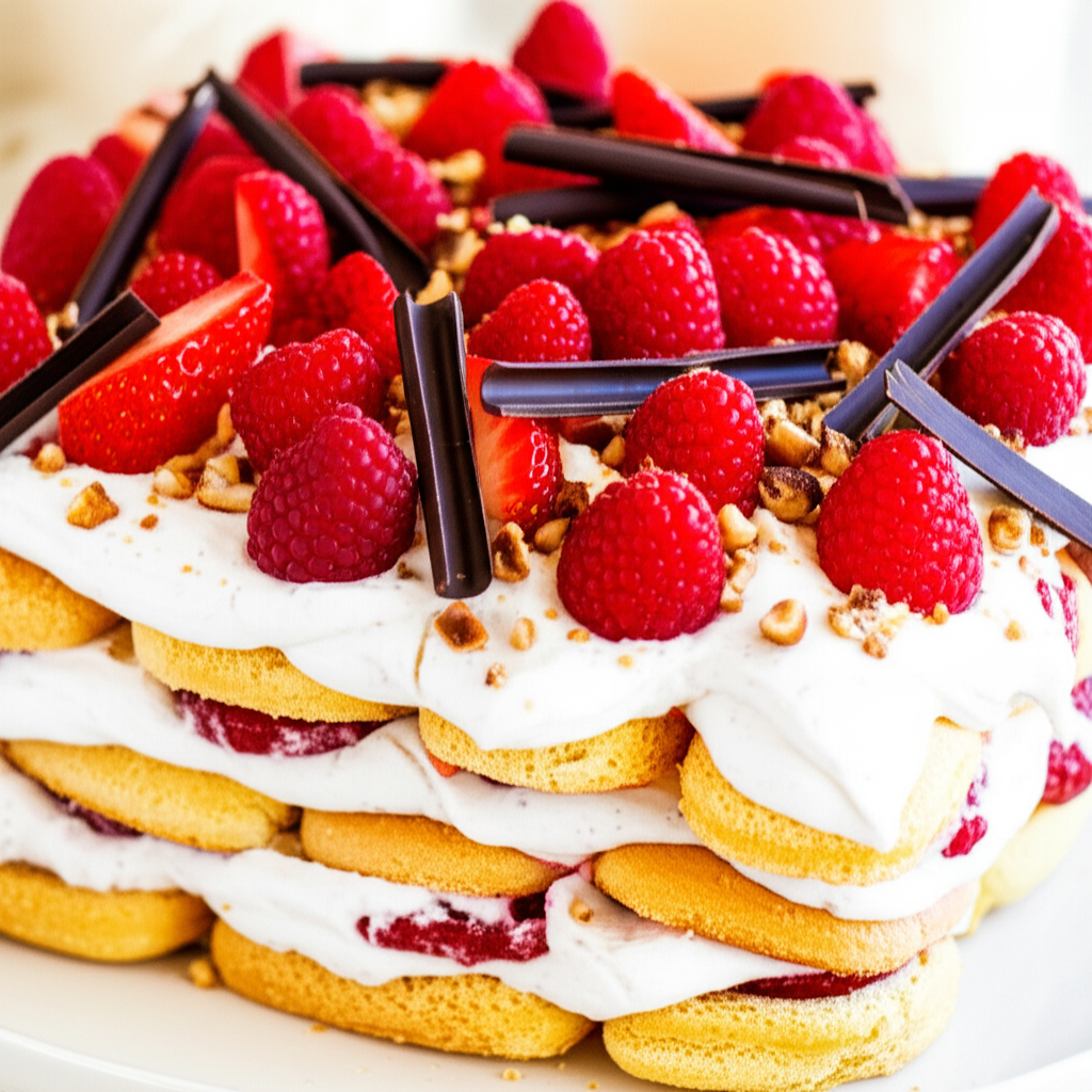 Berry Mascarpone Christmas Gateau image