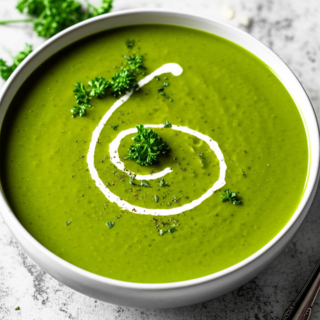 Cream Of Spinach Soup Vegan image