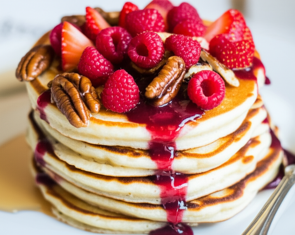 Berry Nice Honey Pecan Pancakes image