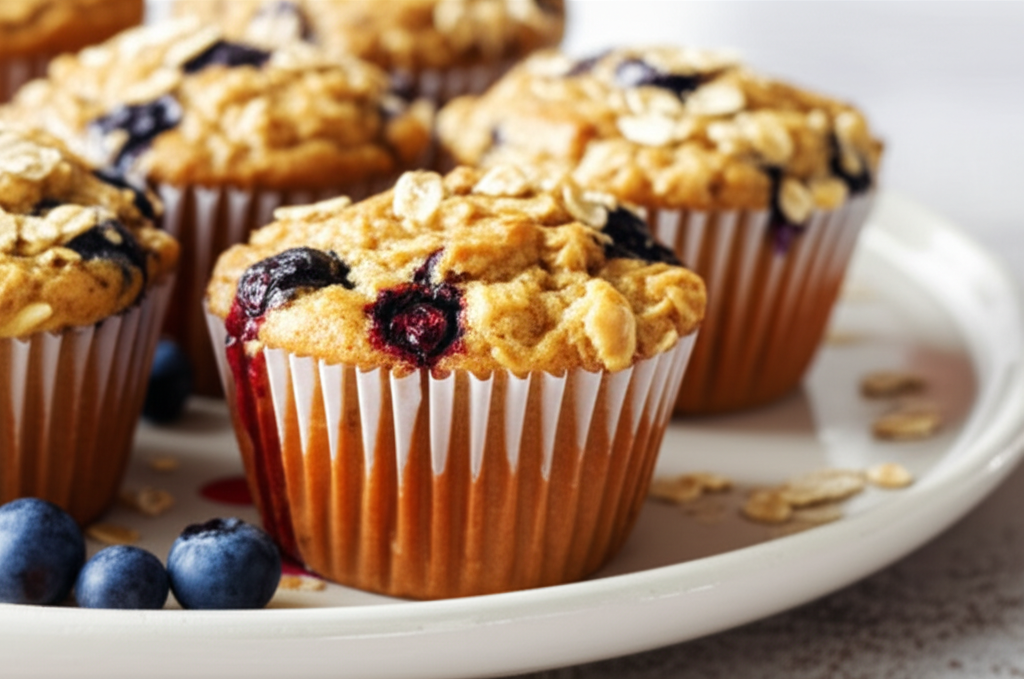 Berry Oatmeal Muffins image