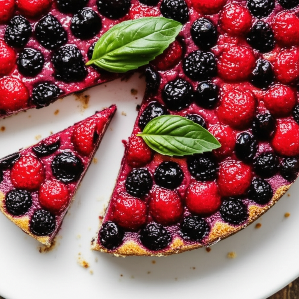 Upside Down Berry Cornmeal Cake image