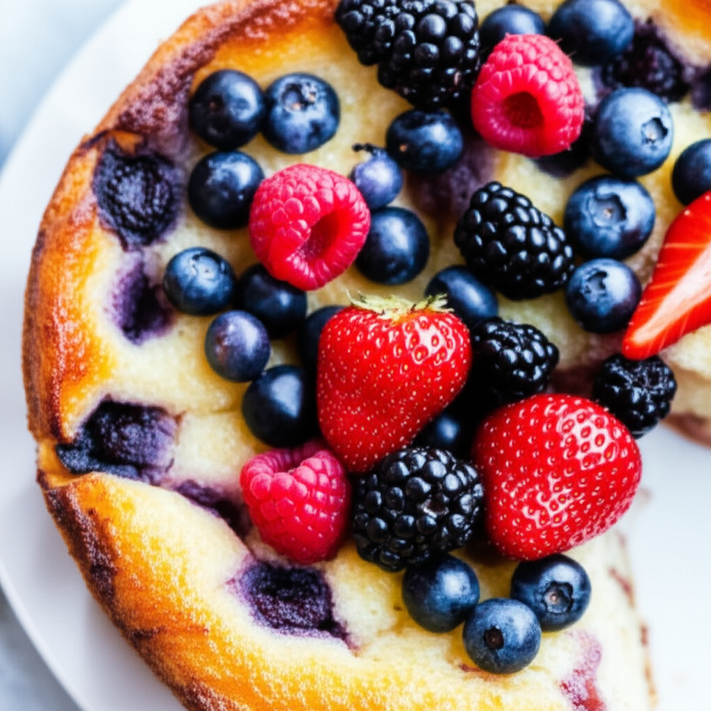 Berry Pudding Cake image