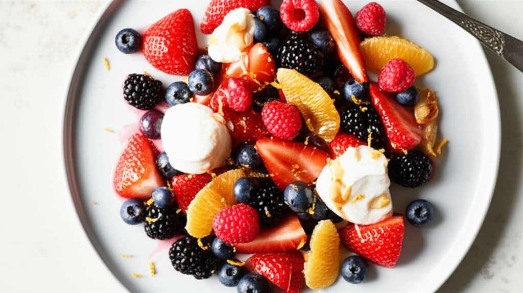 Berry Salad With Balsamic Vinegar And Honey image
