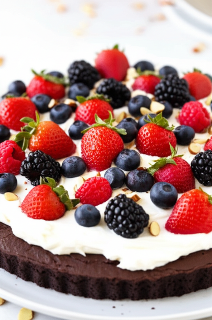 Berry Patch Brownie Pizza image