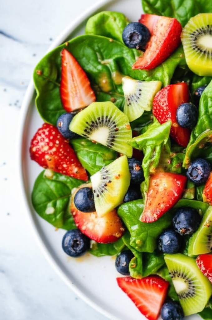 Berry Kiwi Salad W Honey Dijon Mustard Dressing image