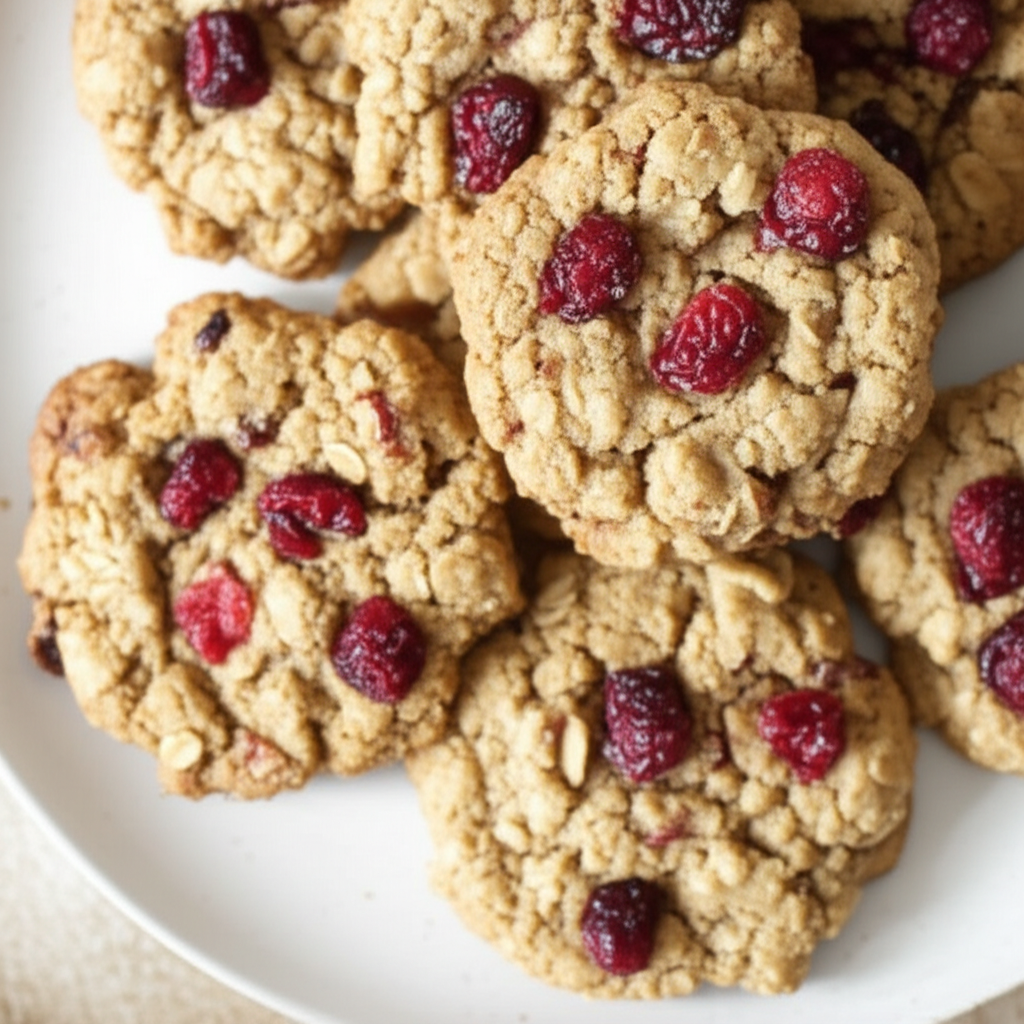 Vegan Crannberry Currant Oatmeal Cookies image
