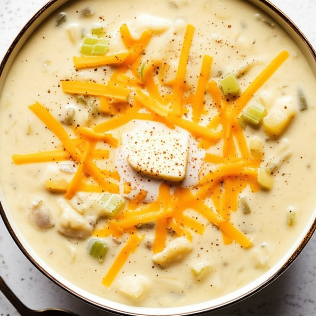 Best Cheesy Potato Soup Ever image