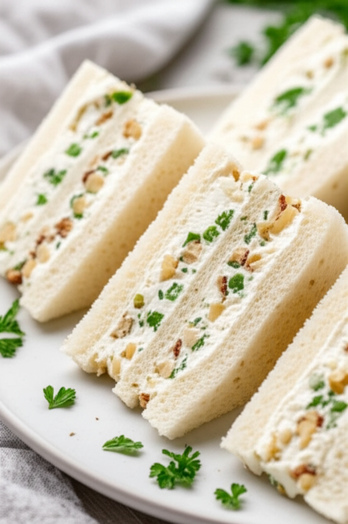 Walnut Cream Cheese Finger Sandwiches image