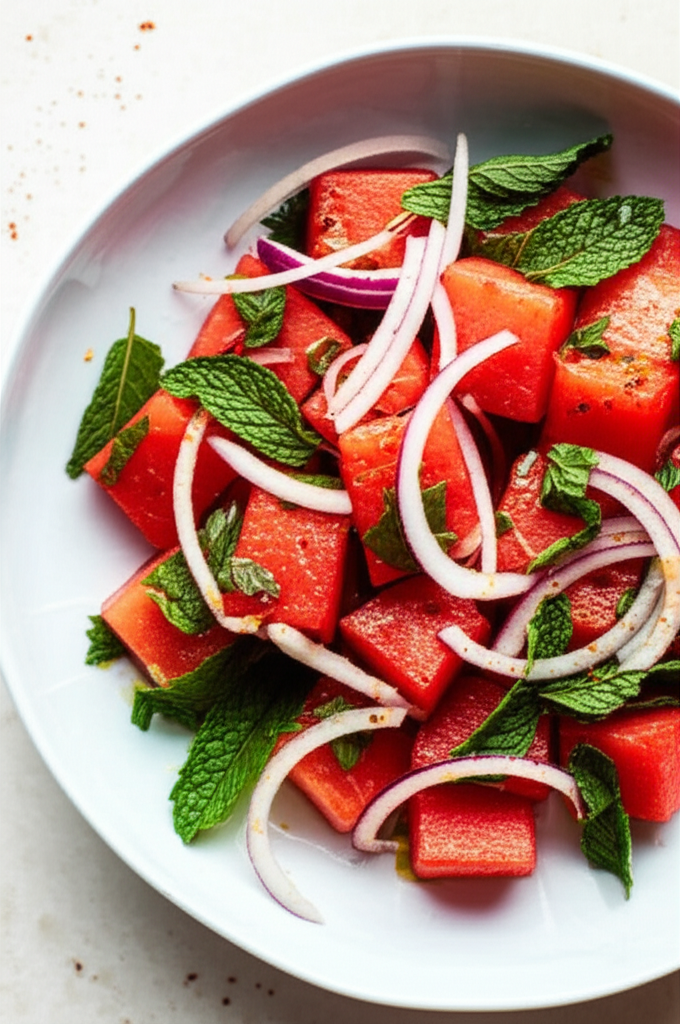 Watermelon Mint Salad image