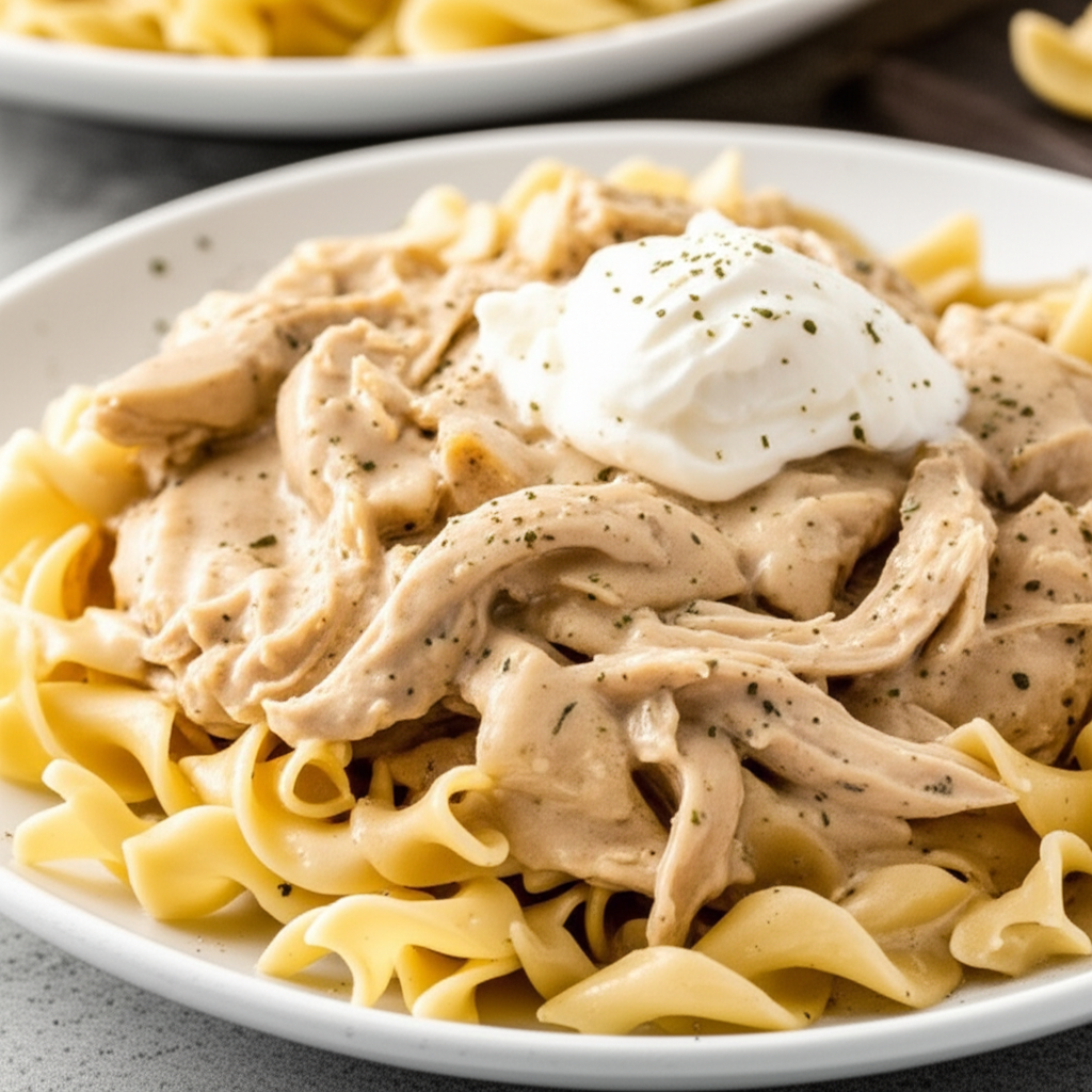 Weight Watchers Crock Pot Chicken Stroganoff Remake image