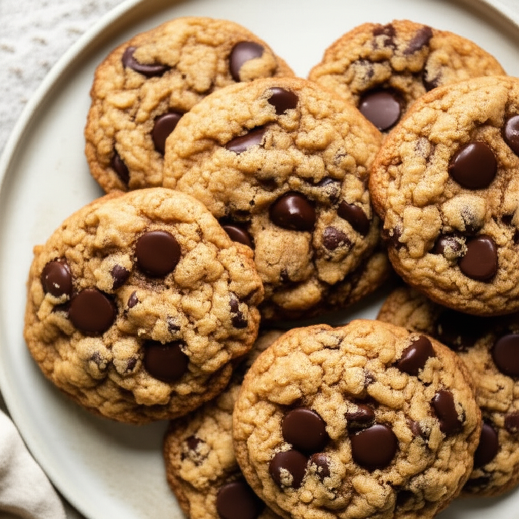 Best Ever Peanut Butter Oatmeal Chocolate Chip Cookies image