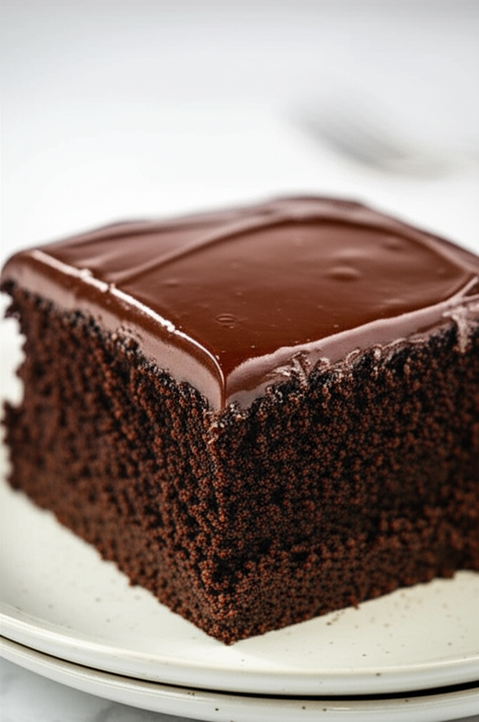 Best Wacky Cake Ever With Chocolate Glaze image