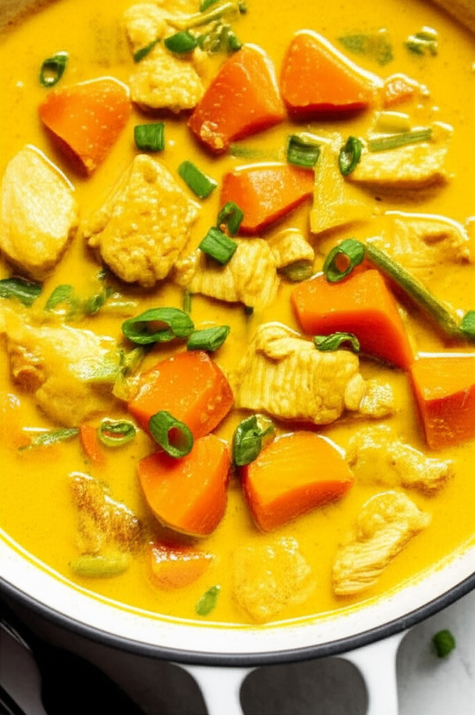 Yellow Curry Chicken And Sweet Potatoes image