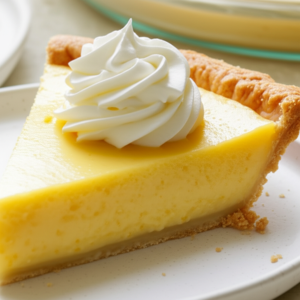 Lemon Coconut Custard Pie image
