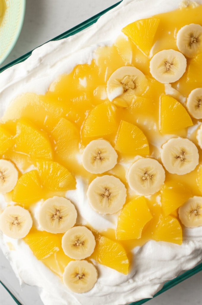 Better Than Sex Cake With Bananas Coconut And Pineapple image