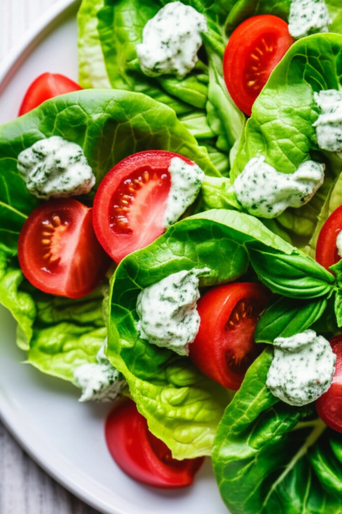 Bibb Salad With Basil Green Goddess Dressing image