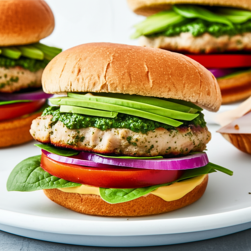 Big Basil Turkey Burgers image