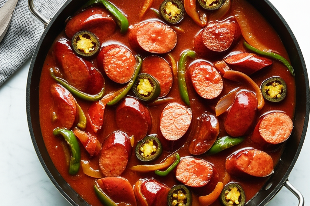 Big Ol Mess Smoked Sausage In Spicy Sweet Sauce image