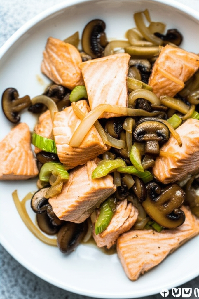 Acadia S Salmon Mushroom Stir Fry image