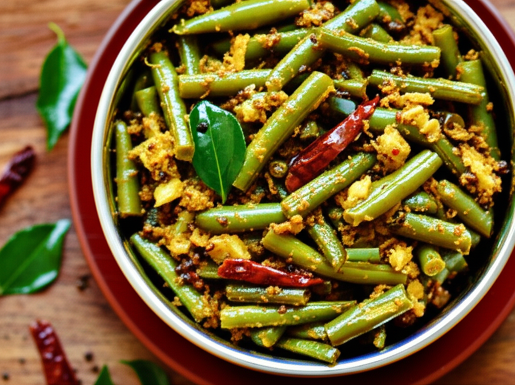 Achingya Thoren Kerala Style Green Bean Curry image