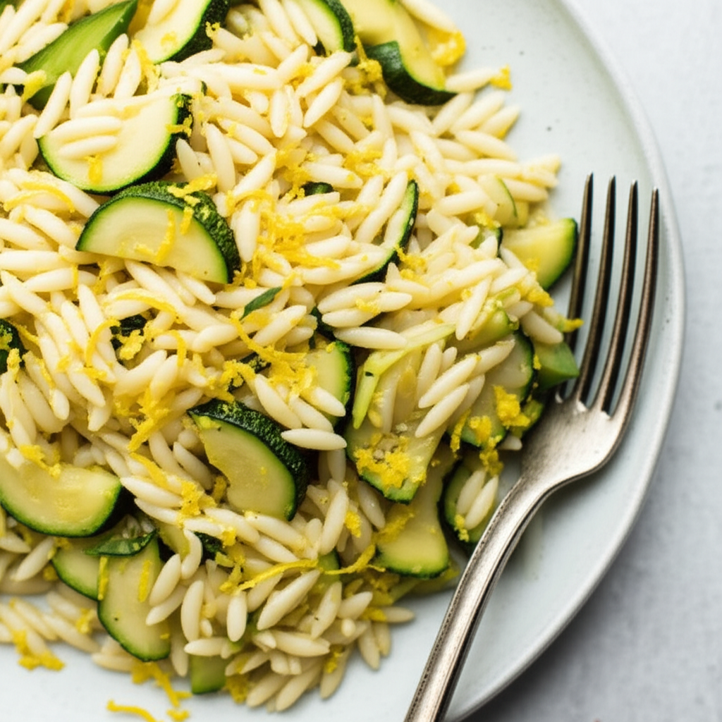 Acini Di Pepe With Lemon Butter And Zucchini image