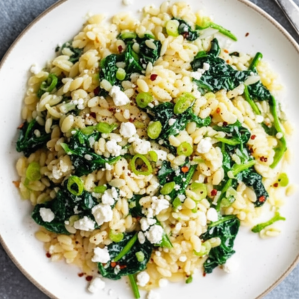 Acini Di Pepe With Spinach And Feta image