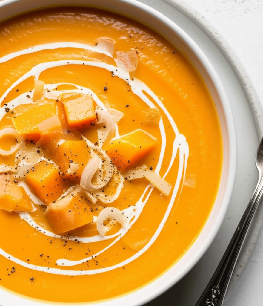 Acorn Squash And Sweet Potato Soup Vegetarian image