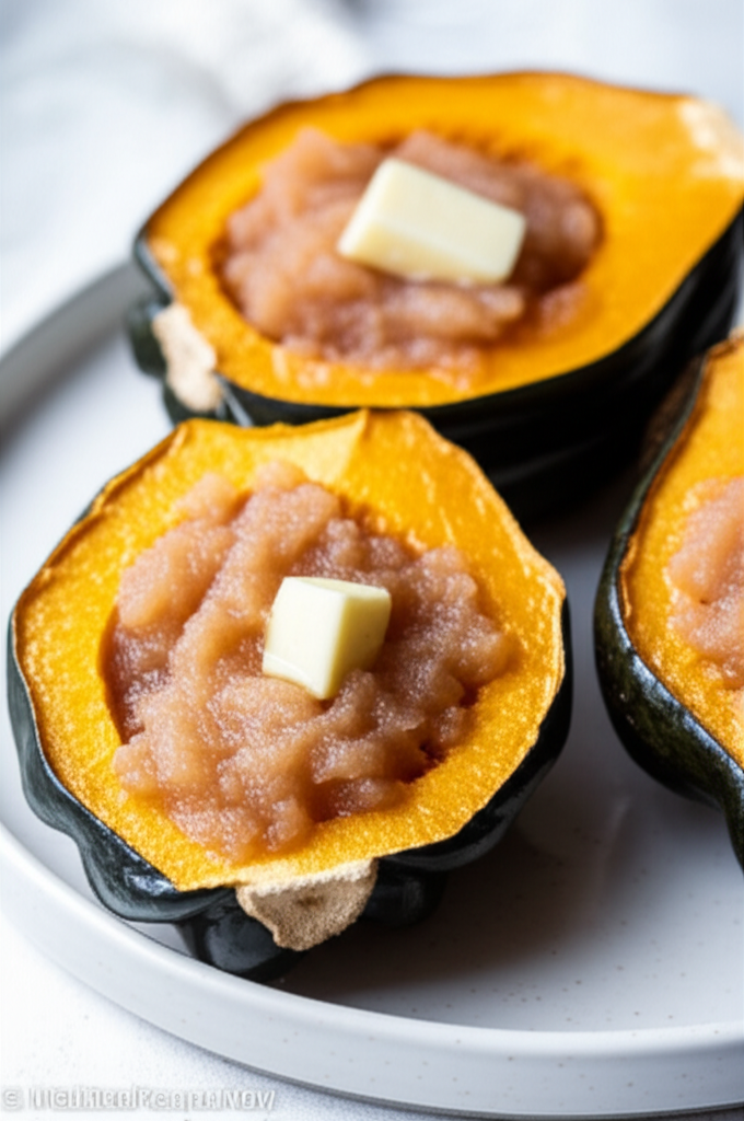 Acorn Squash Roasted With Applesauce image