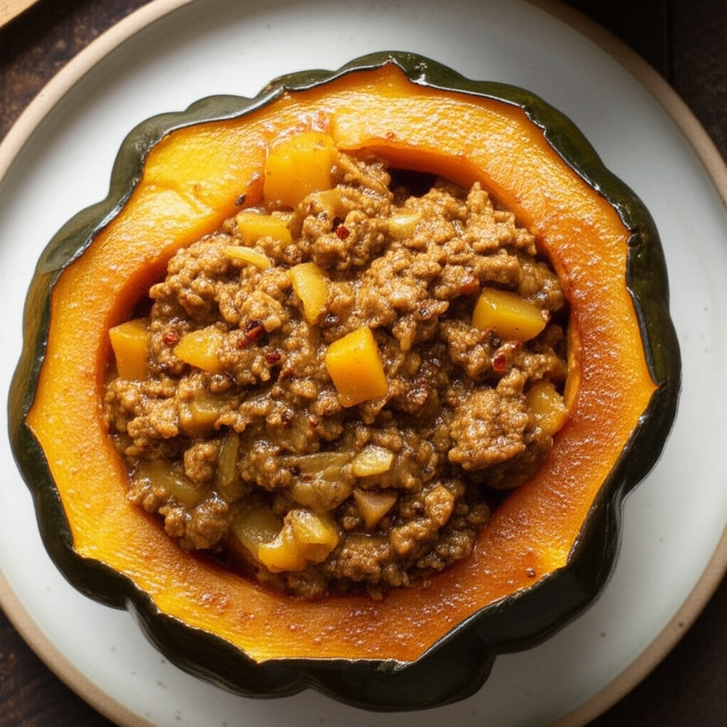 Acorn Squash Stuffed With Lamb Curry image