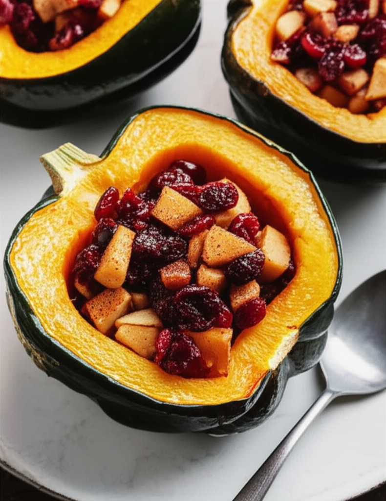 Acorn Squash With Cranberry Apple Stuffing image