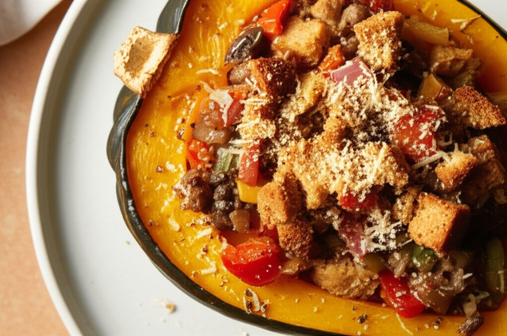 Acorn Squash With Sausage image