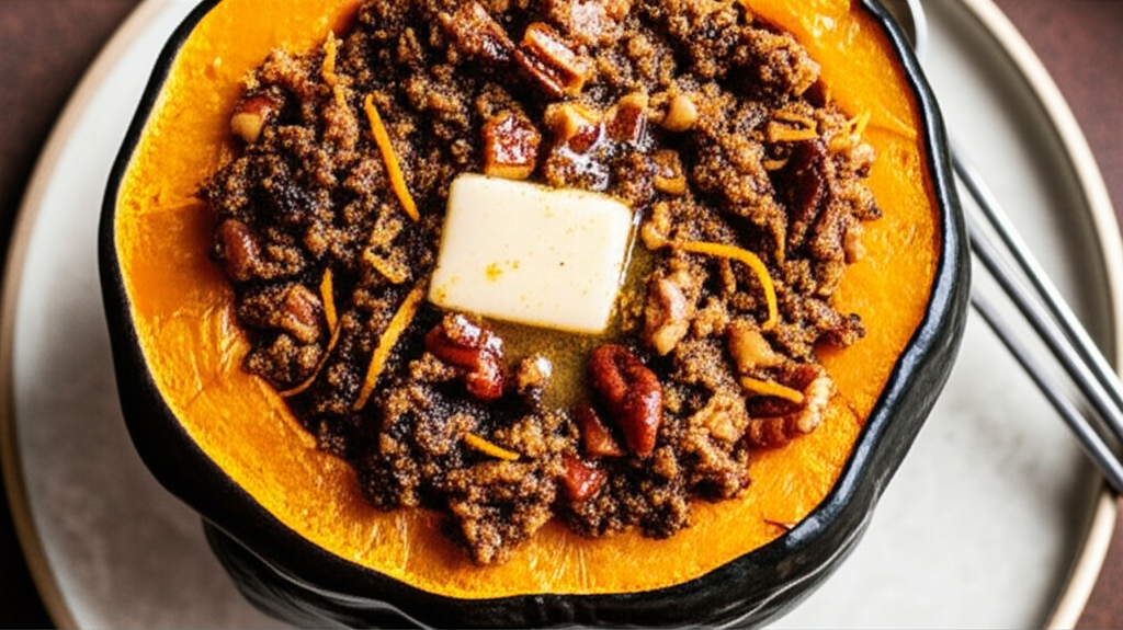 Acorn Squash With Spiced Brazil Nut Filling image
