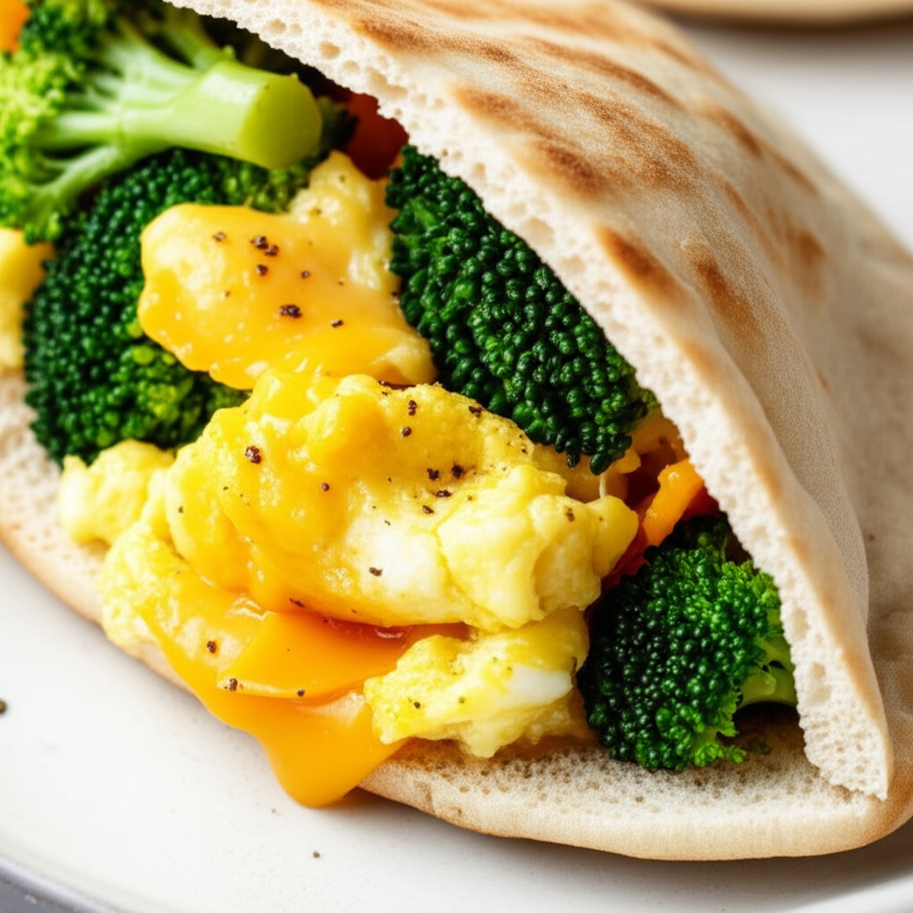 Ad Hoc Pita With Broccoli Egg And Cheese image
