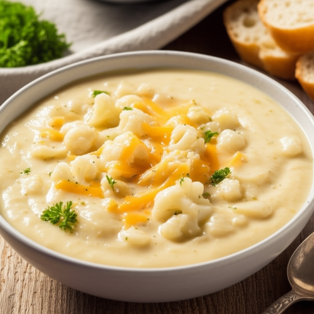 Featured: Cream Of Cauliflower Soup Vegan