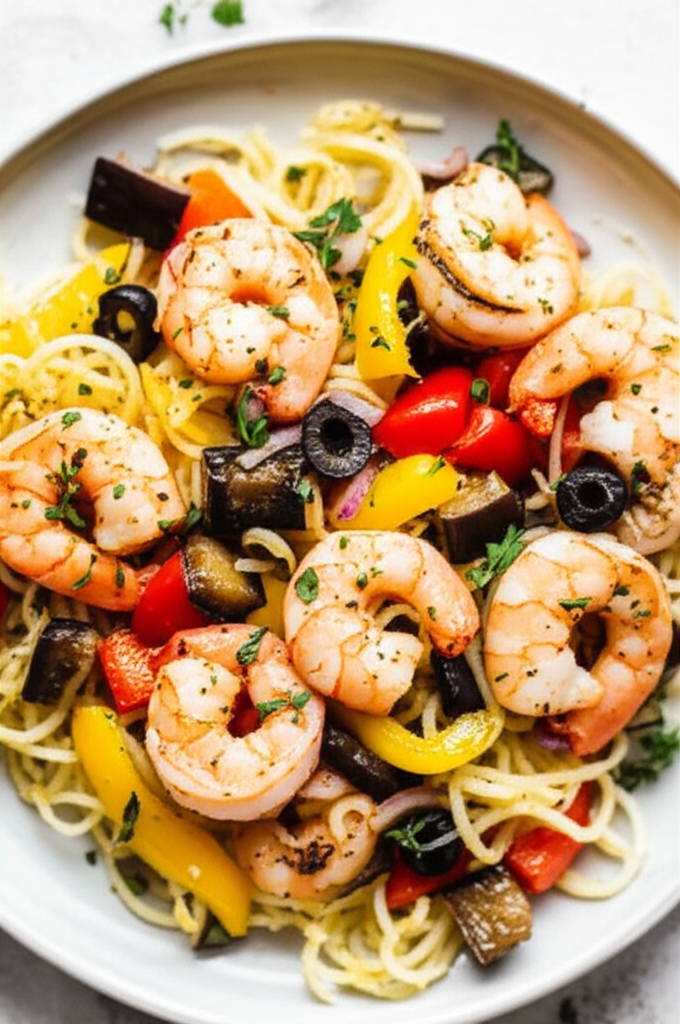 Pasta With Shrimp Eggplant image
