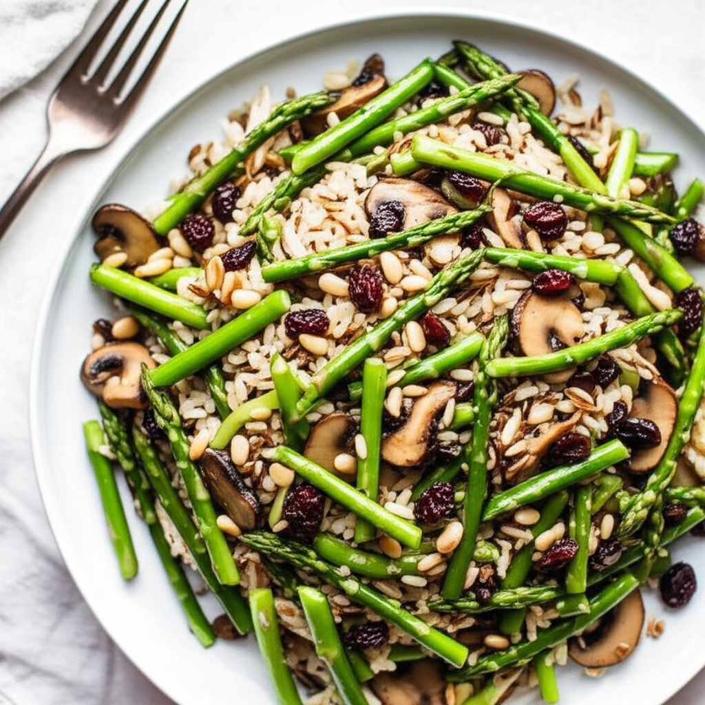 Addicting Wild Rice Asparagus Salad image