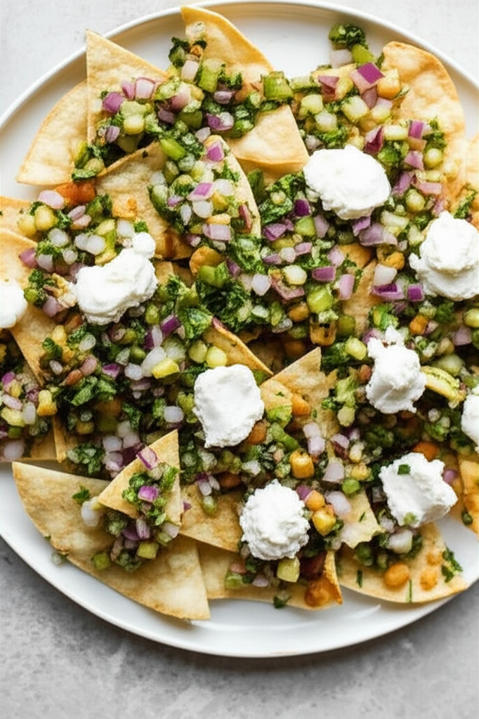 Adobo Chips With Warm Goat Cheese And Cilantro Salsa image