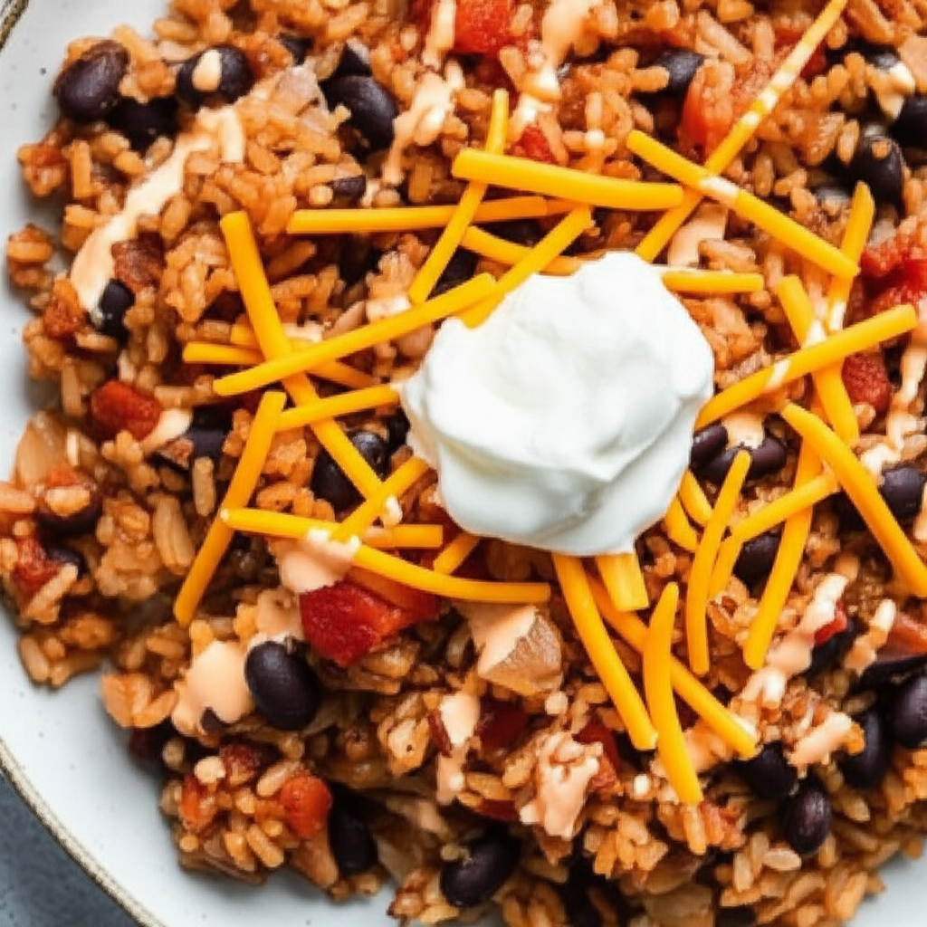 Adobo Rice With Beans And Tomato image